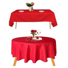 Red Tablecloth Polyester Cover