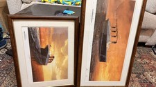 Pair of Titanic Prints Framed by Adrian Rigby [The Last Sunset][A Last Farewell]