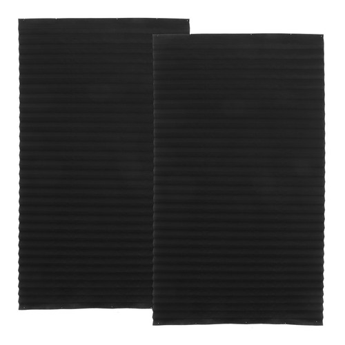 Black reusable pleated - black, window