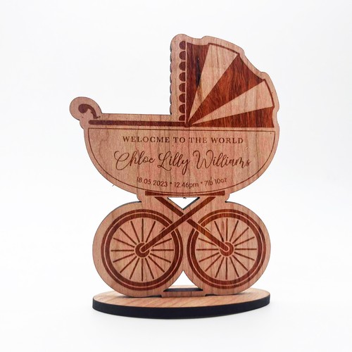 Wood new baby pram - new,
