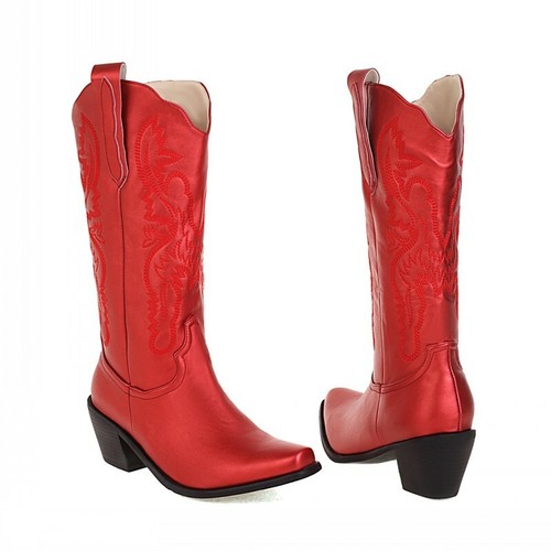Women square toe mid calf - square, knee