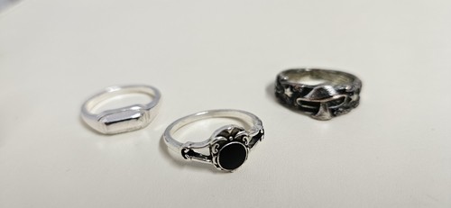 Vintage gothic rings job lot - vintage,