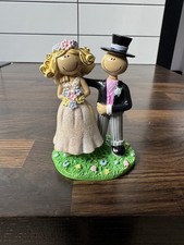 Comical Bride Groom Novelty Funny Wedding Cake Topper