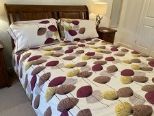 Sanderson Dandelion Clocks Cotton King Size Duvet Cover & 4 Oxford Pillowcases