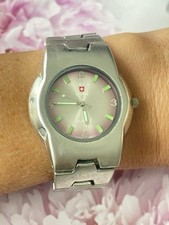 Quartz Zurich Sports S-481G Stainless Steel Watch Bracelet Silver Tone Men's 