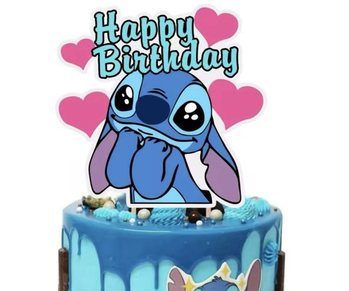 Stitch theme cake topper - cake,
