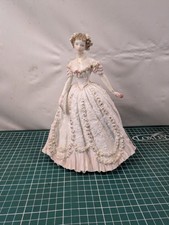 Royal Worcester Sweetest Valentine Figurine Romance Gold Detail Vintage Limited