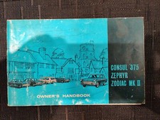 1967 Ford Consul 375, Zephyr, Zodiac Mk II 2 Owners Handbook