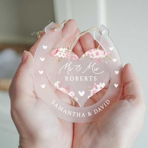 Personalised horseshoe wedding - personalised,