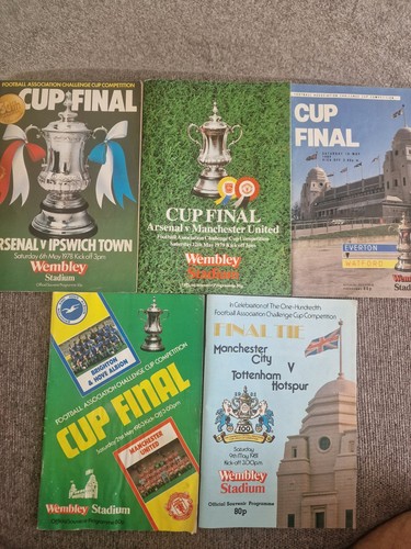 Cup final programmes - x,