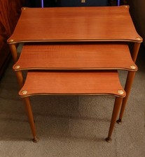 Nest of Tables Teak 3-Piece Set Vintage Retro 60's