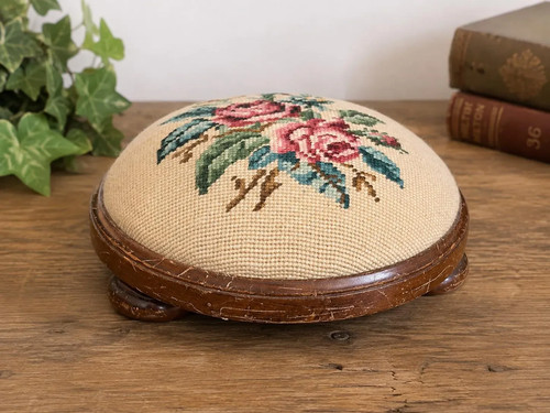 Vintage floral needlepoint - floral,