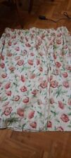 Laura Ashley Cotton lined Curtains Freshford Poppy Red 3 PAIRS avail. 52" or 72"