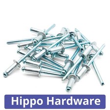 4.8mm 5mm 6mm 6.4mm Aluminium Steel Pop Rivets Dome Head Open End Blind