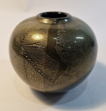 Isle of White Studio Gold Azurene Bud vase. Made in England