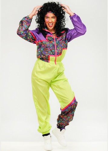 Womens 1980s rad neon - rad, green