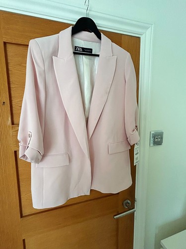 Zara pastel pink blazer size - pink, l