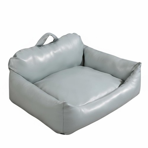 Faux leather dog sofa - dog,