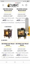 mini wood burning stove. (Boat/camper)  cubic cub cb1000 4.1kw