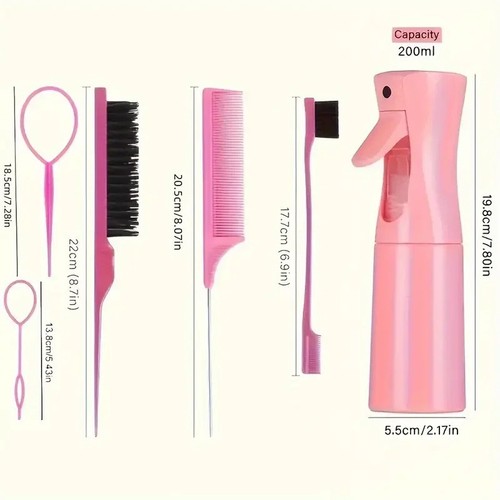 6pcs hair brush comb set - 6pcs, rat