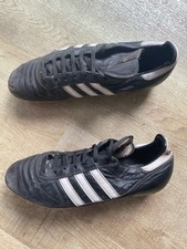 VINTAGE ADIDAS COPA MUNDIAL BLACK FOOTBALL BOOTS - SIZE 9.5 UK - MOULDED STUDS