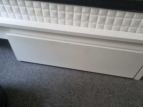 Wooden double bed frame - bed,