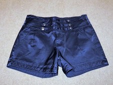 SIMPLY CHIC JEANS JUNIOR WOMEN'S SIZE JUNIOR SMALL BLACK SHINY SHORTS