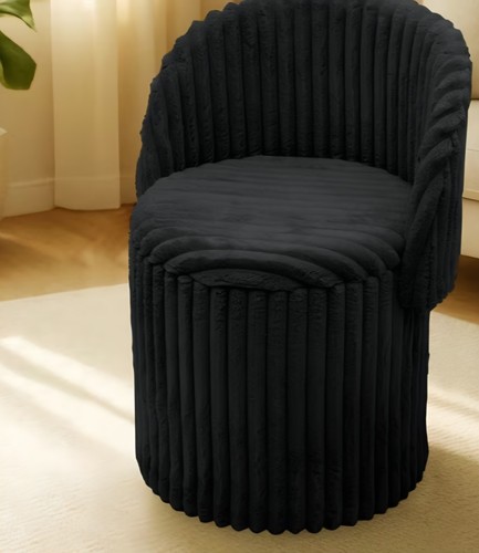 Ribbed accent tub chair black - tub,