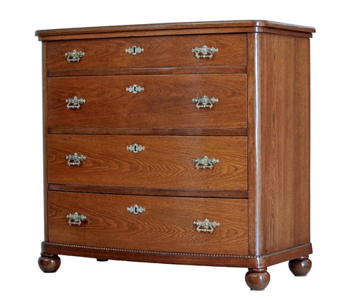 19th century bow front - front, oak