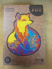 UNIDRAGON Original Wooden Jigsaw Puzzle - Alluring Fox, 195 pcs, Medium 9.8x13