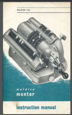 Muldivo Mentor Instruction Manual Mechanical pinwheel calculating machine