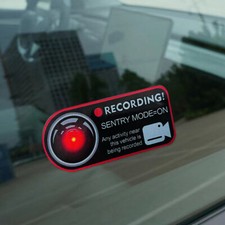 1Pc Window Sticker Safety Warning Decal Accessories For Car Sentry Mode Recorder
