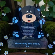 Baby boys Teddy On A Plinth