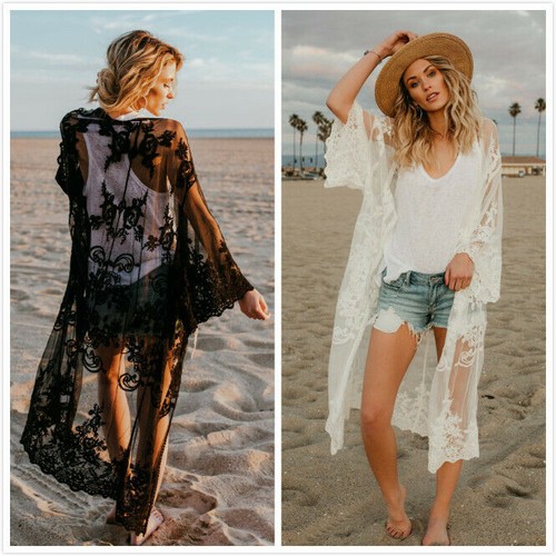 Women lace crochet long - lace,