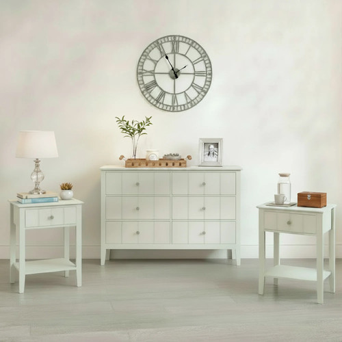 Ivory drawer chest of - 6,