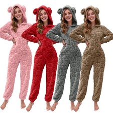 Lady Teddy Bear Hooded Pyjamas