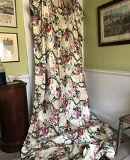 Two Panels Of Ramm Son And Crocker Chintz 120 Inches X 55 Inches Long