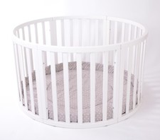 ROUND Playpen APOLLO DUE with Cappuccino Playmat Dots Brand NEW LARGE SALE