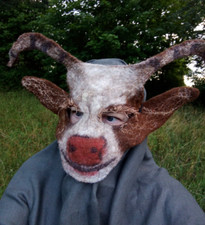 Felted goat mask unisex