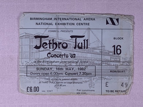 Jethro tull ticket - jethro, original