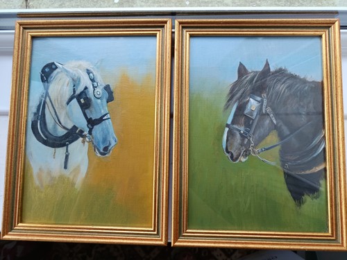 Original oil paintings pair - original,