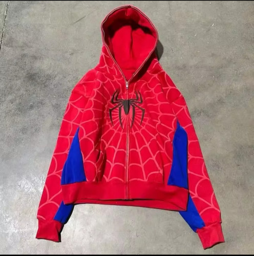 Hoodie zipup men spiderman - hoodie,
