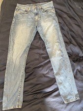 Levi’s Jeans 512 Mens blue cotton denim slim tapered pants  34x34