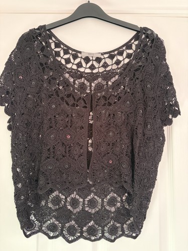 Short sleeve bolero cardigan - short,