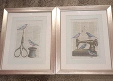 2 SEWING 12.5" X 16" FRAMED