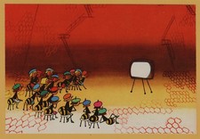 1969 soviet postcard cartoon - soviet,