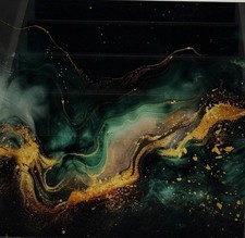 Sample: Green & Gold Marble