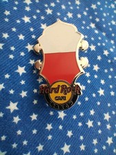 Genuine Hard Rock Cafe Krakow Flag Headstock  Badge 