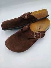 Birko Premium Brown Boston Suede Size 7.5 41 Narrow Fit Birkenstock 