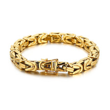 Byzantine chain kings braid Bracelet Luxury Italian Fashion Titanium Steel Links
